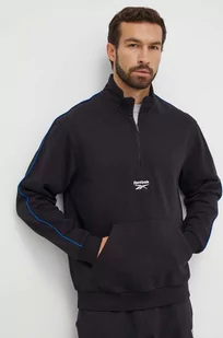 Reebok bluza męska kolor czarny z aplikacją - Bluzy męskie - miniaturka - grafika 1