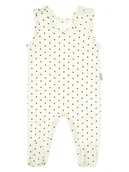Śpiochy dla niemowląt - Niemowlęce śpiochy bawełniane w czarne kropki kremowy Nicol,r.68 - miniaturka - grafika 1