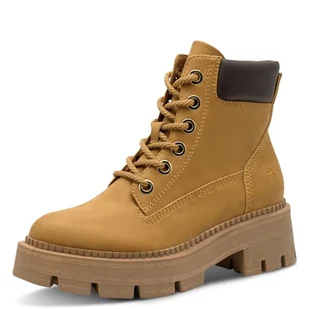 Tamaris Damskie sztyblety Lace Boot Flat 1-25921-45, Corn, 41 EU, ziarno, 41 EU - Botki damskie - miniaturka - grafika 1