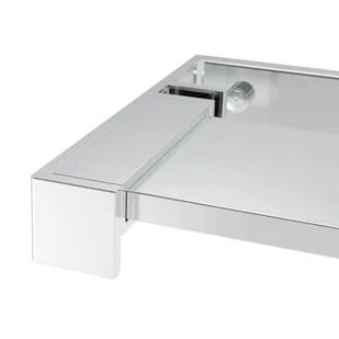 VidaXL Ścianka prysznicowa z półką chrom, 80x195 cm, ESG i aluminium - Ścianki i drzwi prysznicowe - miniaturka - grafika 13