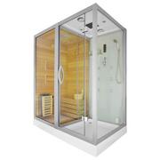 Kabiny z hydromasażem - Sauno kabina prysznicowa prostokątna 180x110 cm MO-1752W LEWA TRIO - miniaturka - grafika 1