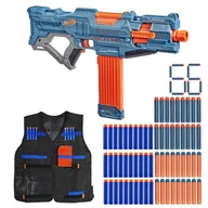 Zabawki militarne - Zestaw Pistolet Nerf Elite 2.0 Turbine CS-18 E9481 + kamizelka + 30 strzałek - miniaturka - grafika 1