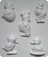 Akcesoria rzeźbiarskie - Forma do odlewów gipsu, kurczaczki, 5 elementów - miniaturka - grafika 1