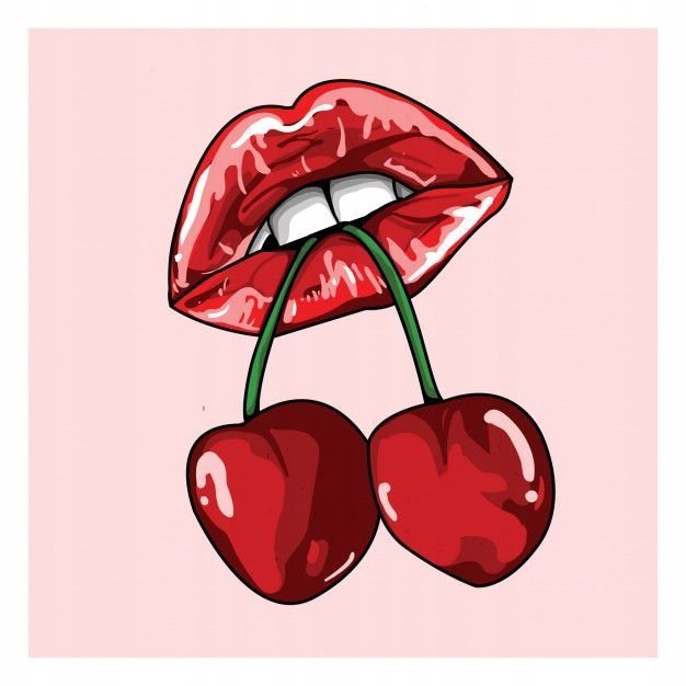 PODKŁADKA POD MYSZ Z Nadrukiem 22x18 cm Sztuka Cherry Wiśnie Tekst Prezent