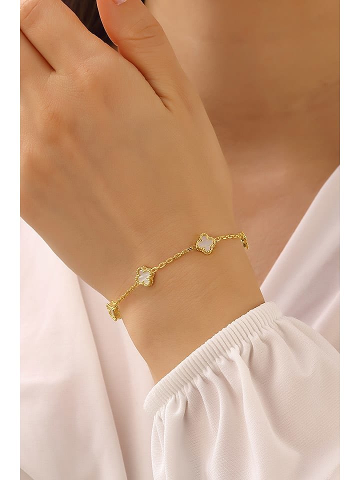 Miu Silver Srebrna bransoletka z masą perłową