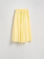 Spódnice - Reserved - Spódnica midi z bawełną - jasnożółty - miniaturka - grafika 1