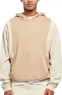 Bluzy męskie - Urban Classics Męska bluza z kapturem, kolor beżowy/softseagrass, 4XL, Unionbei/trawa soft seagrass, 4XL - miniaturka - grafika 1