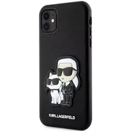 Etui i futerały do telefonów - Karl Lagerfeld KLHCN61SANKCPK iPhone 11 / Xr 6.1" hardcase czarny/black Saffiano Karl & Choupette - miniaturka - grafika 1