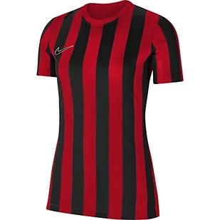 NIKE Damska koszulka z krótkim rękawem Dri-FIT Division IV Uniwersytet czerwony/czarny/biały L - Koszulki i topy damskie - miniaturka - grafika 1