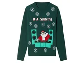 Swetry dla chłopców - pepperts!® Świąteczny sweter dziecięcy LED (134-140, Zielony) - miniaturka - grafika 1