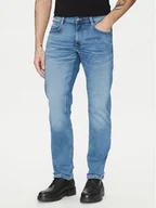 Spodnie męskie - Mustang Jeansy Oregon 1014374 Niebieski Slim Fit - miniaturka - grafika 1