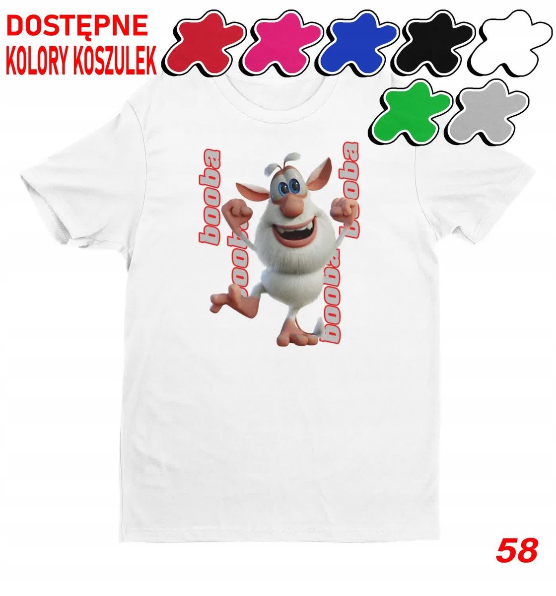 Dziecięca Koszulka Z Nadrukiem Duży Wybór Booba -L 146-152