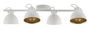 Lampy pozostałe - Sigma biało-złote reflektorki w stylu loft MARS 4 32273 podłużna lampa sufitowa metalowe klosze 32273 - miniaturka - grafika 1