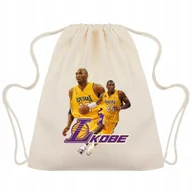 Plecaki worki - Worek Plecak EKO Beżowy Bawełniany KOBE BRYANT LAKERS Koszykówka Sport Wz - miniaturka - grafika 1