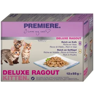 PREMIERE Deluxe Ragout Kitten Wielopak 12 x 85 g - Mokra karma dla kotów - miniaturka - grafika 1