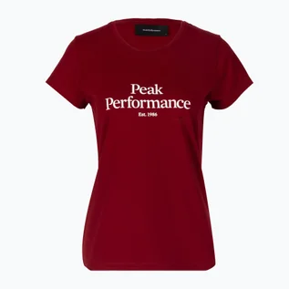 Odzież trekkingowa damska - Koszulka trekkingowa damska Peak Performance Original Tee czerwona G77700310 | WYSYŁKA W 24H | 30 DNI NA ZWROT - grafika 1