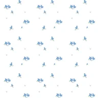 Tapety - Tapeta dla dzieci Blue Flowers - miniaturka - grafika 1