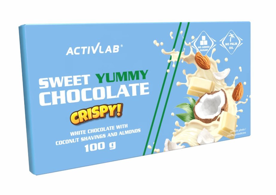 Activlab Sweet Yummy Chocolate crispy-kokosowa z migdałami - 100g