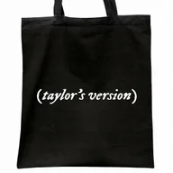 Torby i wózki na zakupy - Torba bawełniana czarna na zakupy Taylor Swift Dla Fanów Prezent - miniaturka - grafika 1