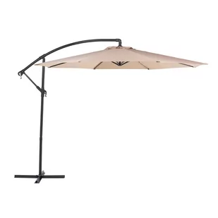 Beliani Parasol ogrodowy - mokka - o 293 cm - na wysiegniku - metalowy - RAVENNA - Parasole ogrodowe - miniaturka - grafika 1