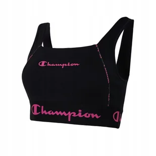 Champion Top Stanik Sportowy Square Neck Czarny L - Koszulki i topy damskie - miniaturka - grafika 1