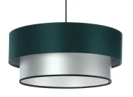 Lampy stojące - Srebrno-zielona nowoczesna lampa wisząca - S417 Ovir - miniaturka - grafika 1