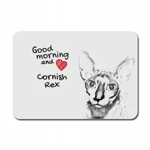 Kot Cornish Rex Podkładka pod mysz myszkę Grafika - Podkładki pod mysz - miniaturka - grafika 1