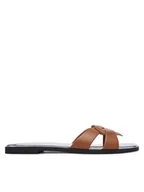 Klapki i japonki damskie - LOVE MOSCHINO Klapki JA28092G0OIAX200 Brązowy - miniaturka - grafika 1