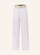 Piżamy damskie - Calvin Klein Spodnie Od Piżamy Heritage Cotton Poplin weiss - miniaturka - grafika 1