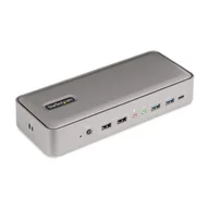 Przełączniki KVM - StarTech 129UE-USBC-KVM-DOCK przełącznik KVM Srebrny - miniaturka - grafika 1
