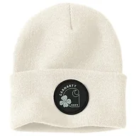 Czapki damskie - Carhartt Unisex dzianinowa czapka dzianinowa Shamrock Beanie, Winter White, 105690 - miniaturka - grafika 1