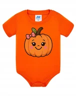 Body dla niemowląt - Body dla dziecka pomarańczowe nadruk z DYNIĄ na DZIEŃ DYNI szkoła 6M - miniaturka - grafika 1