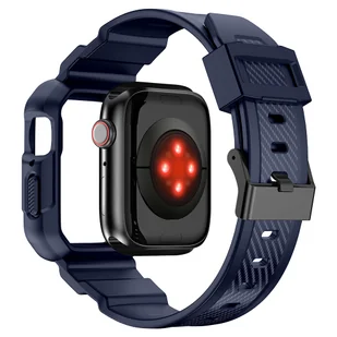 Kingxbar CYF537 2w1 pancerne etui Apple Watch SE, 8, 7, 6, 5, 4, 3, 2, 1 (45, 44, 42 mm) z paskiem niebieskie - Akcesoria do smartwatchy - miniaturka - grafika 6
