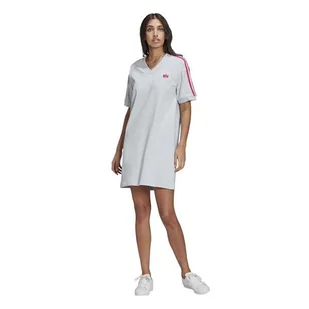 Sukienka damska adidas GN2849 DRESS Szara - Sukienki i spódnice sportowe - miniaturka - grafika 1