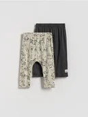 Spodenki dla niemowląt - Reserved - Bawełniane spodnie 2 pack - beżowy - miniaturka - grafika 1