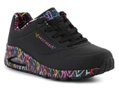 Sneakersy damskie - Skechers Uno Loving Love White 155506-BBK - miniaturka - grafika 1