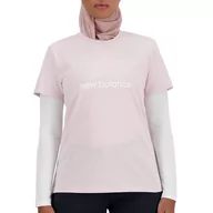 Koszulki i topy damskie - Koszulka New Balance WT41816SOI - różowa - miniaturka - grafika 1