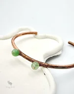 Bransoletki - Minimalistyczna Bransoletka Miedziana z Jadeitem - miniaturka - grafika 1