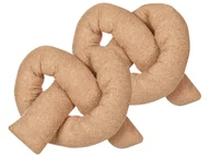 Poduszki dekoracyjne - 2 poduszki dekoracyjne teddy 172 x 14 cm jasnobrązowe GLADIOLUS - miniaturka - grafika 1