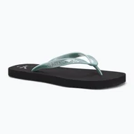 Klapki i japonki damskie - Japonki damskie Calvin Klein YW0YW01719 Beach Sandal Monologo Tpu black/cloud blue - miniaturka - grafika 1