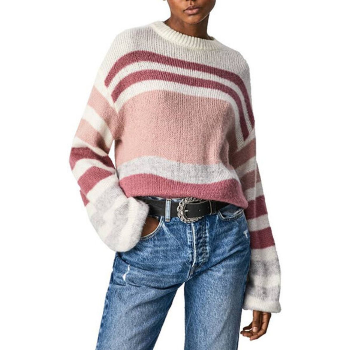 Sweter damski Pepe Jeans Mimie z domieszką wełny i alpaki-M