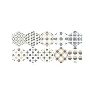 Naklejki na ścianę - Zestaw 10 naklejek podłogowych Ambiance Hexagons Gotzone, 20x18 cm - miniaturka - grafika 1