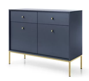 Komoda Mono Mksz104 Złoty / Granatowa - Komody - miniaturka - grafika 1