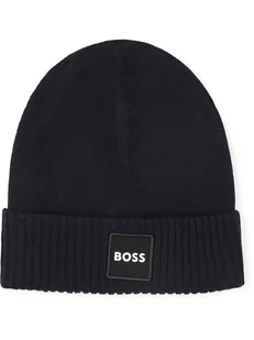 Hugo Boss Kids Czapka beanie w kolorze czarnym - Czapki dla dzieci - miniaturka - grafika 1
