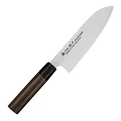 Noże kuchenne - Satake Cutlery Mfg Kenta Walnut Nóż Santoku 17 cm - miniaturka - grafika 1