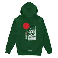 Odzież do sportów motorowych - Bluza z kapturem Honda Civic Type R zielona-XXL - miniaturka - grafika 1