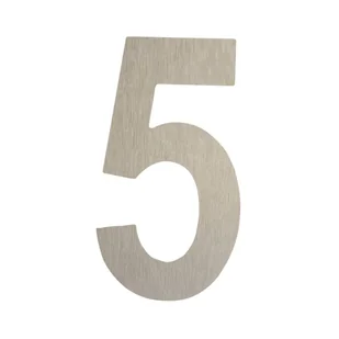 Cyfra 5 wys.5 cm plastikowa srebrna - Numery na dom - miniaturka - grafika 1