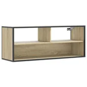 Szafki RTV - vidaXL Szafka pod TV dąb sonoma 100x31x39,5 cm materiał drewnopochodny i metal - miniaturka - grafika 1