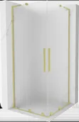 Kabiny prysznicowe - Mexen Velar L Duo kabina prysznicowa rozsuwana 90x90 cm, szron, złota szczotkowana - 871-090-090-02-33-55 - miniaturka - grafika 1