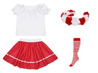 Dresy i komplety dla dziewczynek - ZESTAW NARODOWY BIAŁO-CZERWONY 116-128 4el - miniaturka - grafika 1